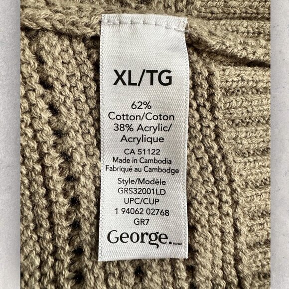 NWT George Crochet Tank Top in Olive Green XL and XXL Sizes Available - Picture 4 of 6